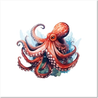 Orange Octopus Posters and Art